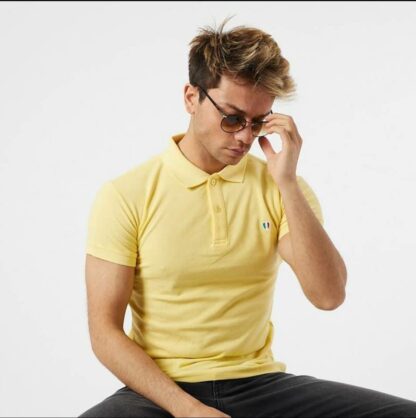 Yellow Polo Neck T-shirt - Image 2