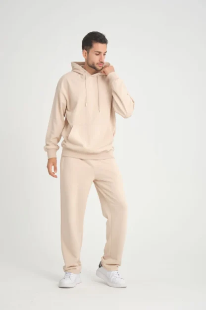 Kanguru Cepli Üç İplik Diagonel Kumaş Kapüşonlu Sweatshirt - Image 7