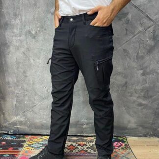Erkek Siyah Softshell Yağmur Su Geçirmez Pantolon