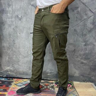 Erkek Haki Softshell Yağmur Su Geçirmez Pantolon