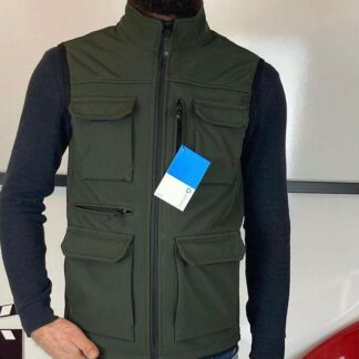Erkek Haki Softshell Yağmur Su Geçirmez Yelek