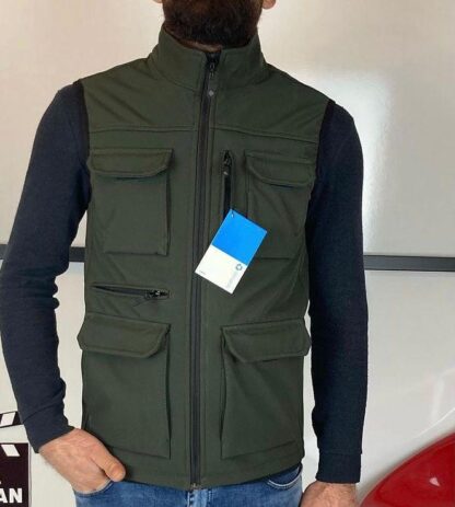 Erkek Haki Softshell Yağmur Su Geçirmez Yelek