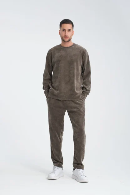 Şönil Kumaş Baggy Kalıp Sweatshirt & Eşofman Altı Takım - Image 3
