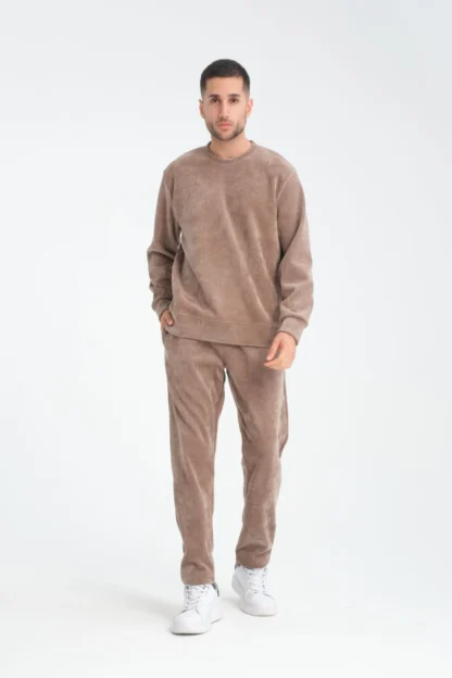 Şönil Kumaş Baggy Kalıp Sweatshirt & Eşofman Altı Takım - Image 2
