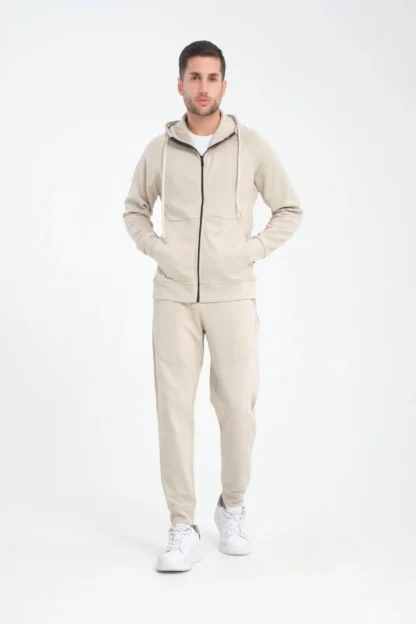 Fermuarlı Kapüşonlu Sweatshirt & Manşet Paça Eşofman Altı Takım - Image 2