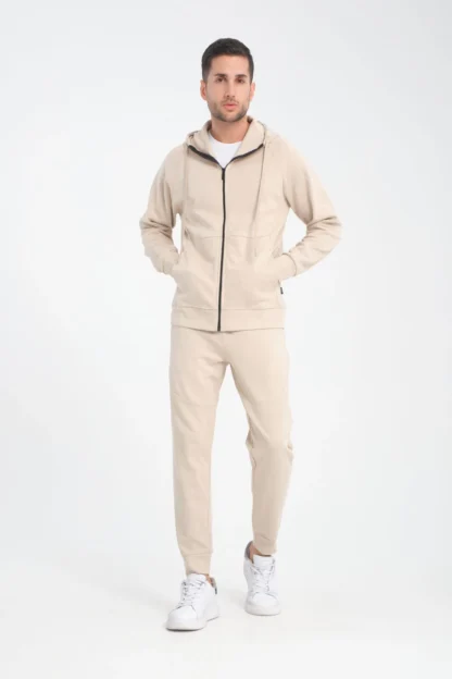 Fermuarlı Kapüşonlu Sweatshirt & Manşet Paça Eşofman Altı Takım - Image 7