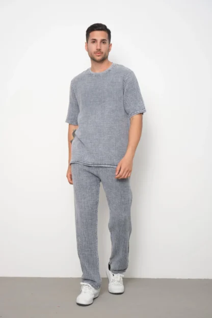 Asit Yıkamalı Oversize T-Shirt & Baggy Eşofman Altı Takım
