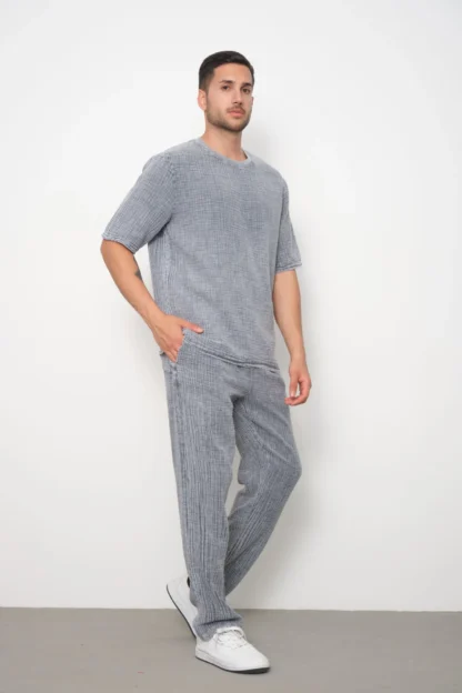 Asit Yıkamalı Oversize T-Shirt & Baggy Eşofman Altı Takım - Image 2