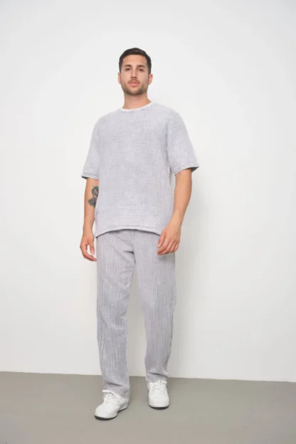Asit Yıkamalı Oversize T-Shirt & Baggy Eşofman Altı Takım - Image 7