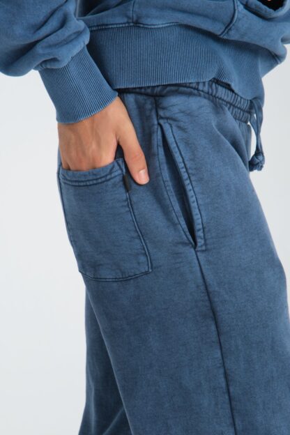 Oversize Yıkamalı Kapüşonlu Sweatshirt & Lastik Paça Eşofman Altı - Image 7
