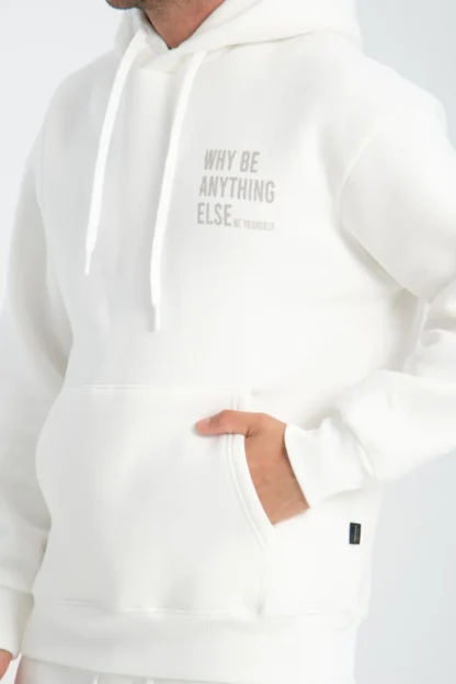 Oversize Puf Baskılı Kapüşonlu Sweatshirt & Lastik Paça Eşofman Altı - Image 8