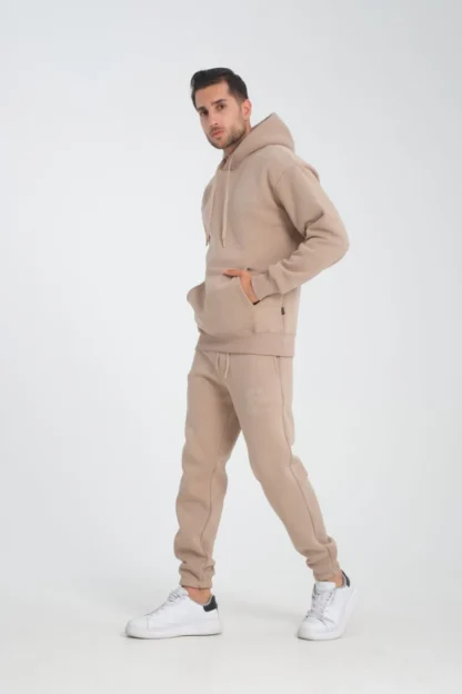 Oversize Puf Baskılı Kapüşonlu Sweatshirt & Lastik Paça Eşofman Altı - Image 2